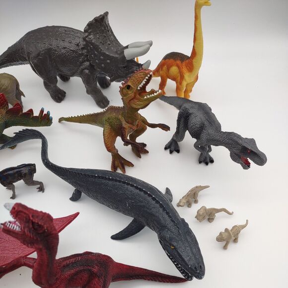 Lot of 20 Plastic Dinosaurs Figures Toys ~ Multiple sizes / Brands ~ No JP/JW - Picture 4 of 7